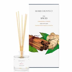 Home County Candles The Spices - Cinnamon & Ginger Reed Diffuser- Christmas|Seasonal Decor