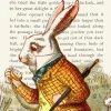 Madame Treacle The White Rabbit Alice In Wonderland Book Greetings Card- Greeting Cards