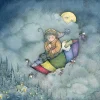 Moongazer Cards The Wind in a Frolic Greeting Card- Greeting Cards