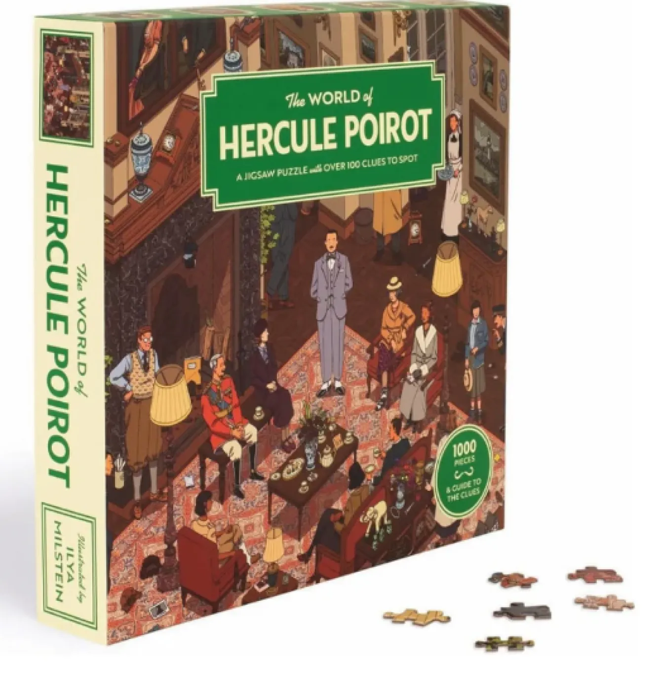 Chronicle Books The World of Hercule Poirot 1000 Piece Jigsaw Puzzle- Puzzles