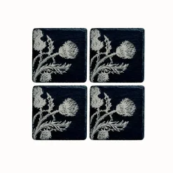 Selbrae Thistle Trio - Set of 4 Slate Coasters- Tea|Coasters