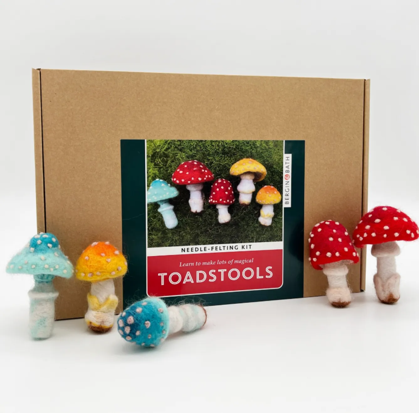 Bergin & Bath Toadstools Needle Felting Kit- Crafts