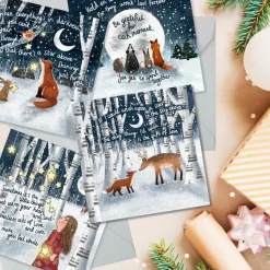 Fox Under The Moon 'Together' Greeting Card- Christmas Cards