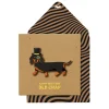 Tache Cards Top Hat Sausage Dog Card- Greeting Cards