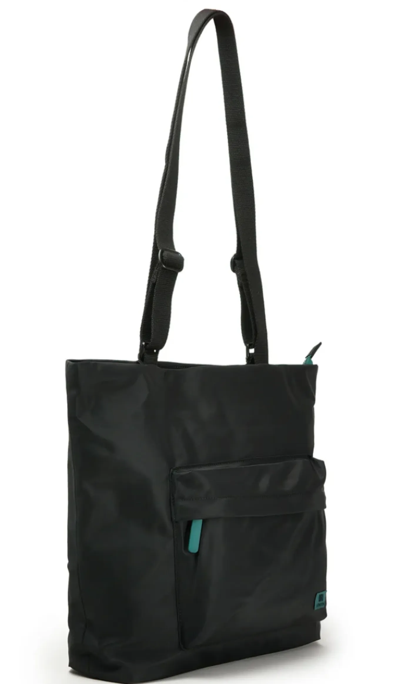Ori London Trafalgar Tote B All Black Teal Capsule Recycled Cavas Tote- Medium- Bags