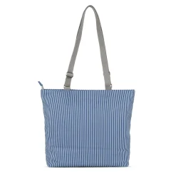 Ori London Trafalgar Tote B Hickory Stripe Recycled Cavas Tote- Medium- Bags