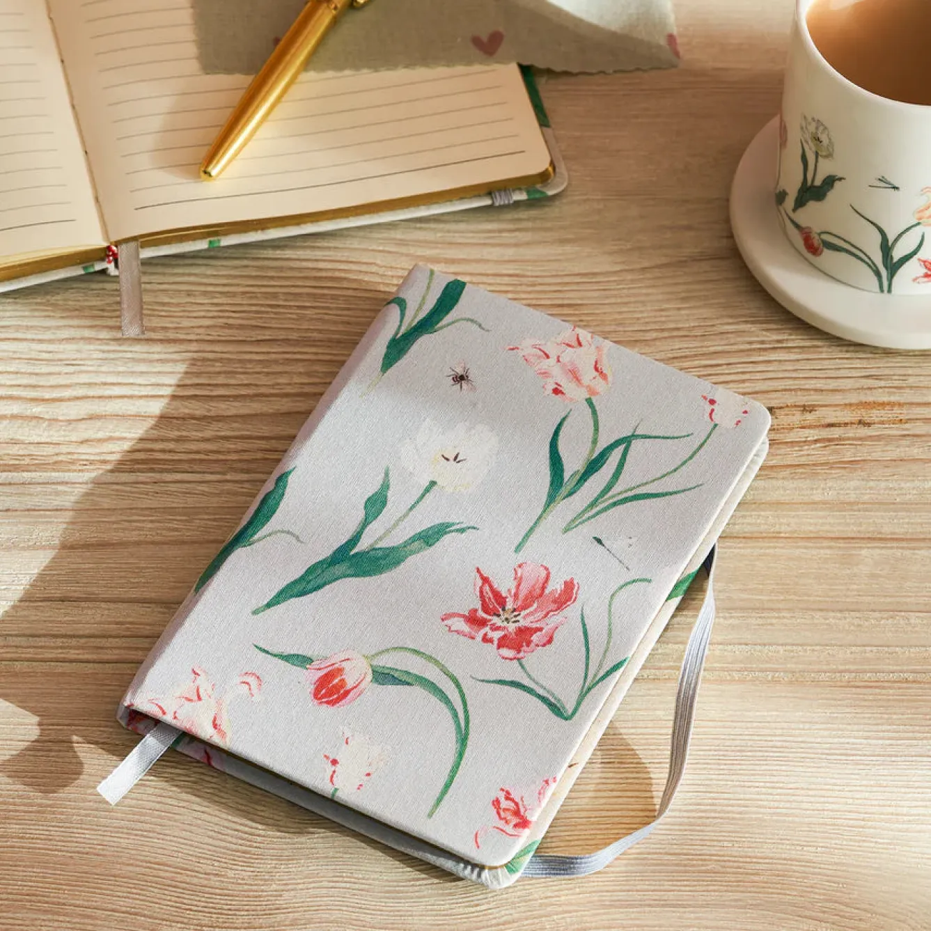 Sophie Allport Tulips B6 Fabric Notebook- Stationery