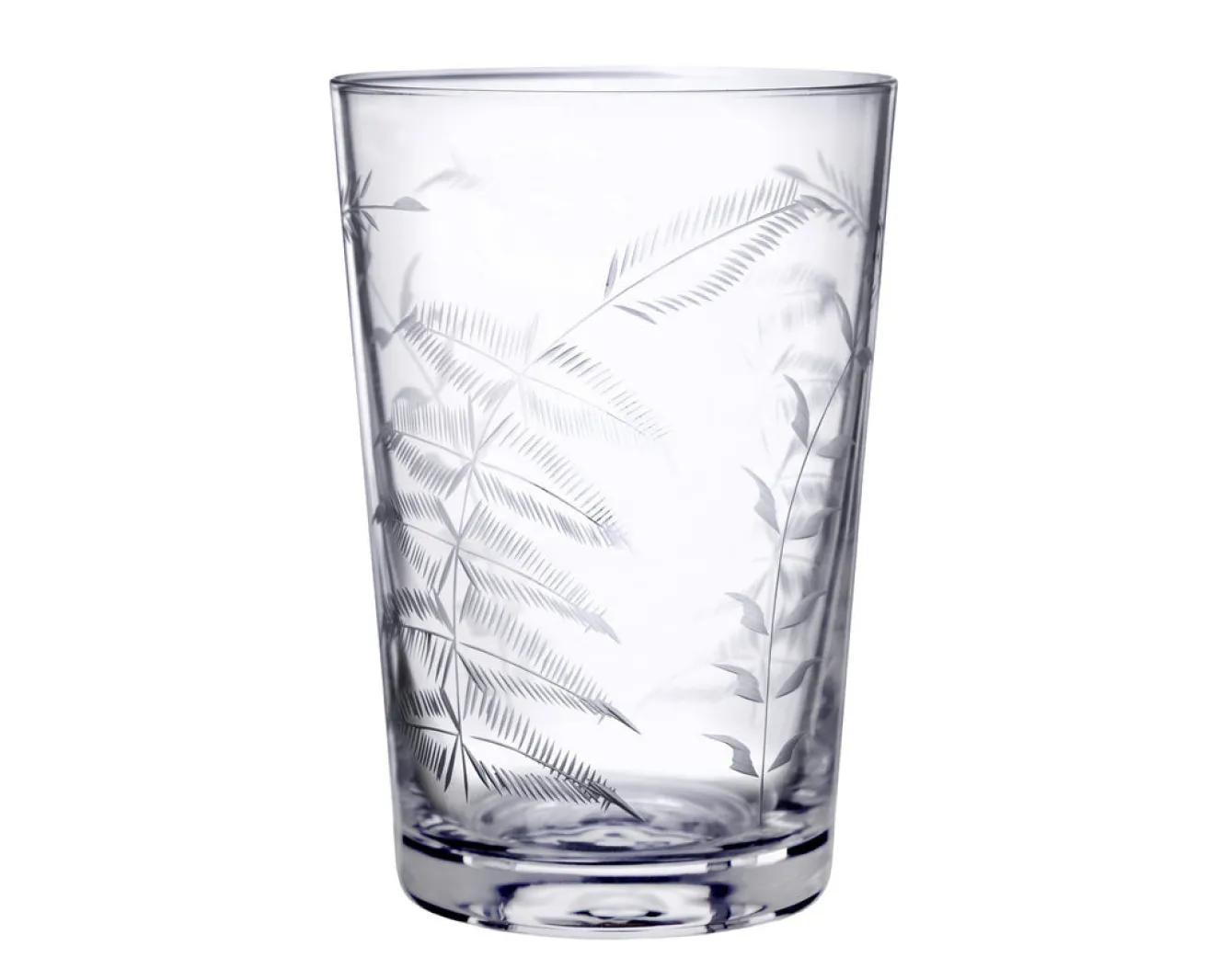 The Vintage List Tumbler with Fern Design by- Glassware