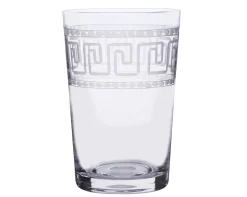 The Vintage List Tumbler with Greek Key Design by- Glassware