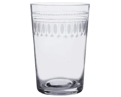 The Vintage List Tumbler with Ovals Design by- Glassware