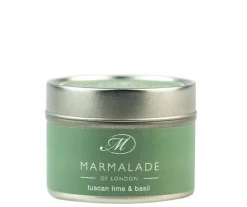 Marmalade of London Tuscan Lime & Basil Small Tin Candle- Home Fragrance
