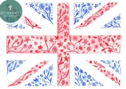 Jen Winnett UK Flag Signed Art Print- Art