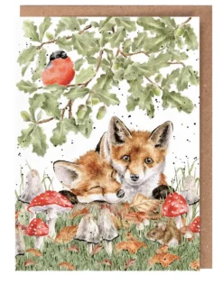 Wrendale Designs 'Under the Oak Tree' Fox Greetings Card- Greeting Cards