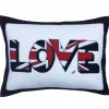 Jan Constantine Union Jack Love Pillow - Cream- Pillows & Throws