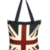 Woven Magic Union Jack Zipped Tote Bag- Bags