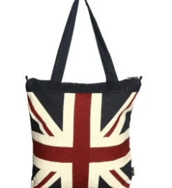 Woven Magic Union Jack Zipped Tote Bag- Bags