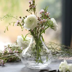 The Vintage List Vase with Fern Design by- Glassware