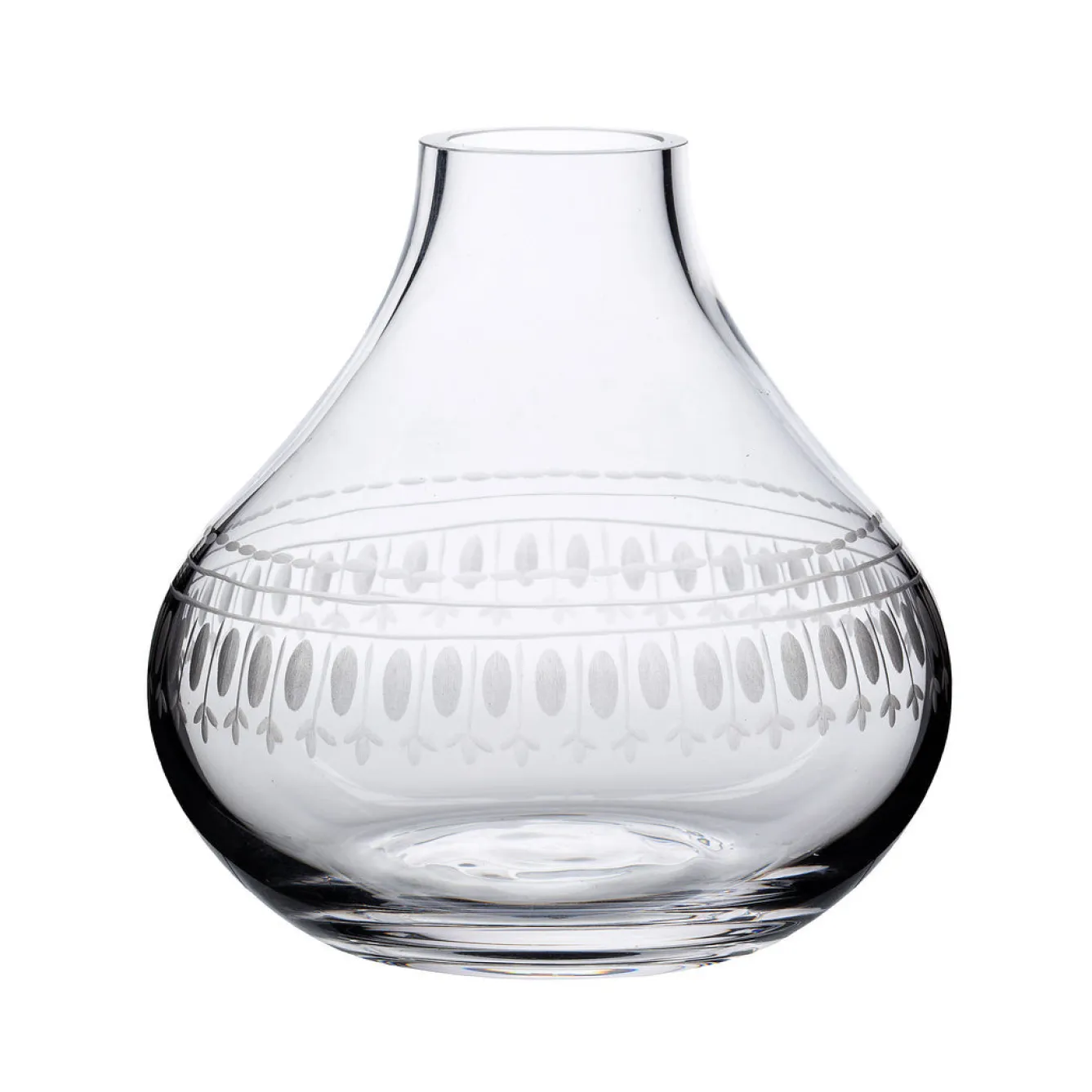 The Vintage List Vase with Ovals Design by- Glassware