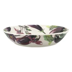 Emma Bridgewater Vegetable Garden Aubergine & Flowers Medium Pasta Bowl- Bowls & Dishes