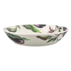 Emma Bridgewater Vegetable Garden Aubergine & Flowers Medium Pasta Bowl- Bowls & Dishes