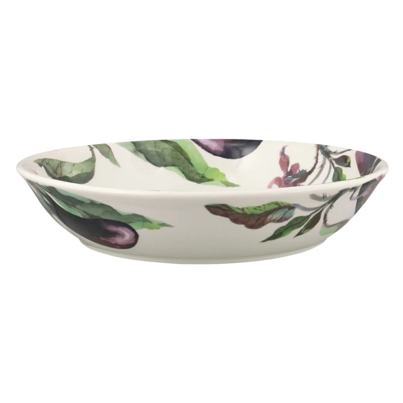 Emma Bridgewater Vegetable Garden Aubergine & Flowers Medium Pasta Bowl- Bowls & Dishes
