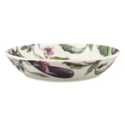 Emma Bridgewater Vegetable Garden Aubergine & Flowers Medium Pasta Bowl- Bowls & Dishes