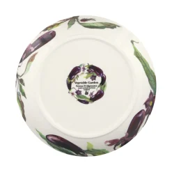 Emma Bridgewater Vegetable Garden Aubergine & Flowers Medium Pasta Bowl- Bowls & Dishes