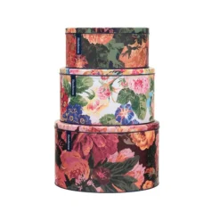 Sanderson Very Rose & Peony Set of 3 Round Cake Tins- Storage Caddies|Storage