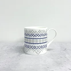 Alex Allday Victorian Tiles Fine Bone China Mug- Tea|Blues