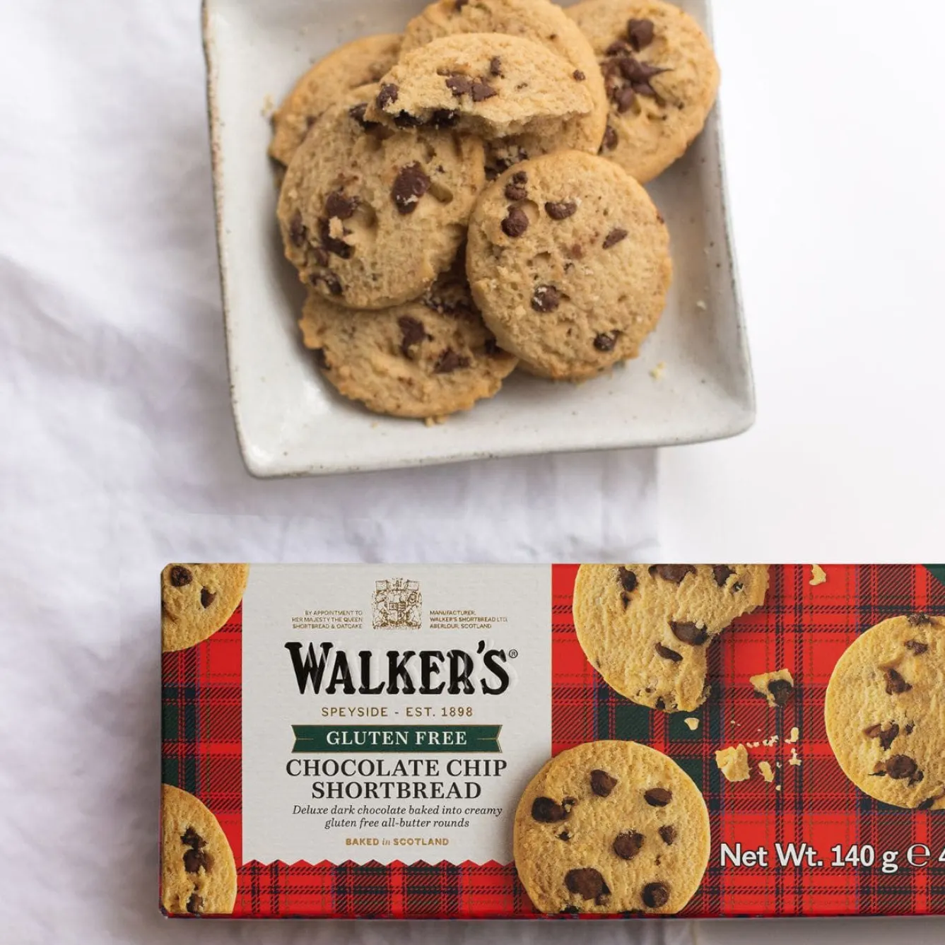 Tea & Biscuits Walkers Shortbread Gluten Free Chocolate Chip Shortbread- Holiday Treats|Christmas