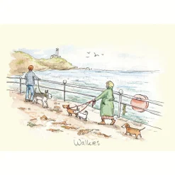 Two Bad Mice Walkies  Greetings Card- Greeting Cards