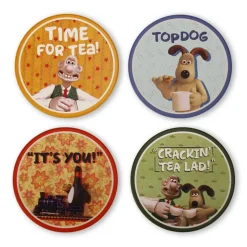 Half Moon Bay Wallace and Gromit Ceramic Coasters- Coasters