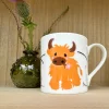 Mclaggan Smith Wee Highland Coo Bone China Mug- Tea|Whimsical