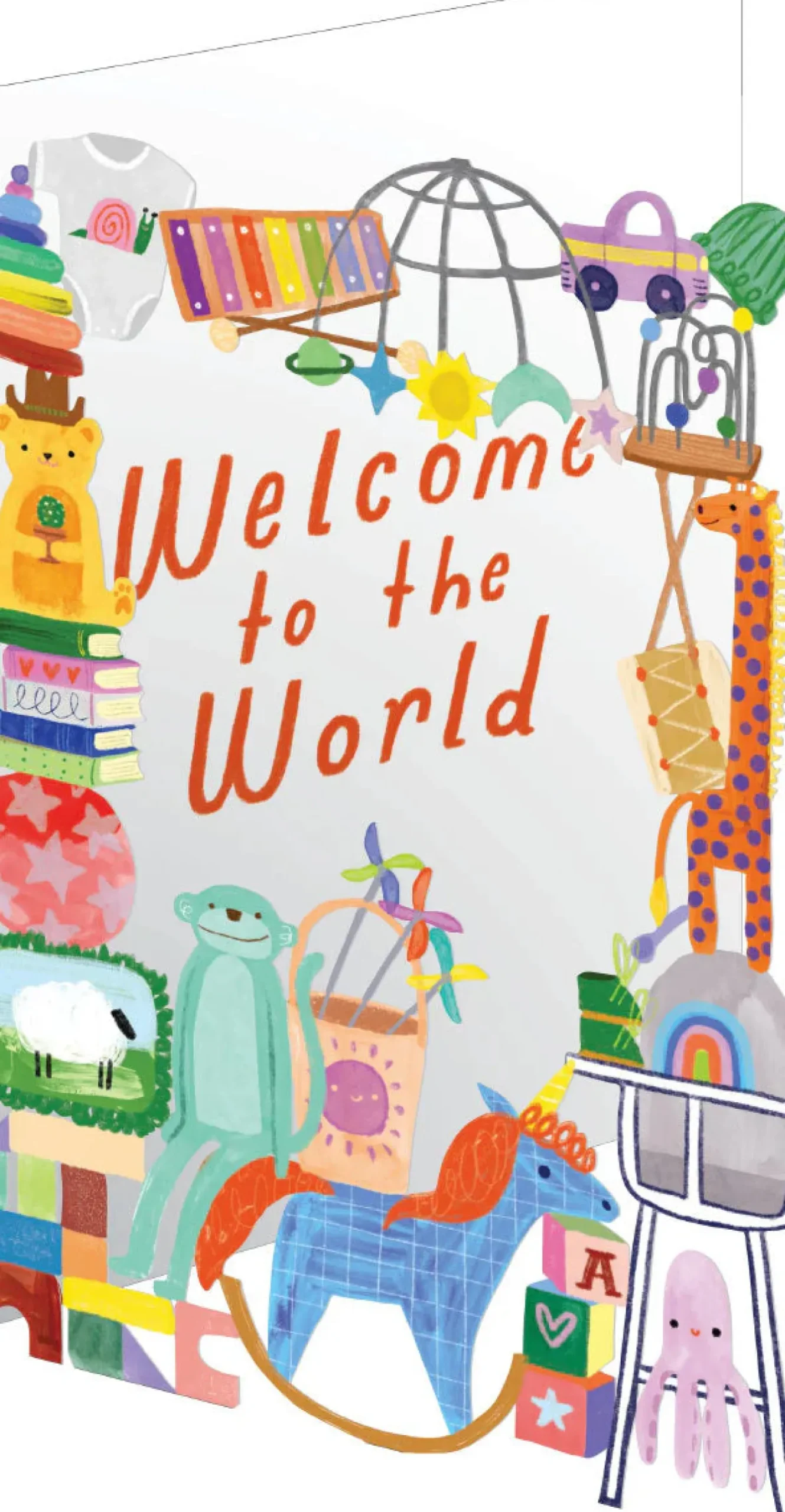 Roger La Borde Welcome to the World, Lasercut Greeting card- Greeting Cards
