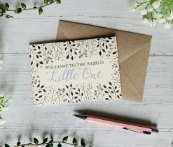 Becky Amelia Welcome To The World Little One Greetings Card- Greeting Cards