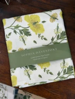 Sophia Davenport Welsh Poppy Linen Union Tea Towel- Tea|Tea Towels