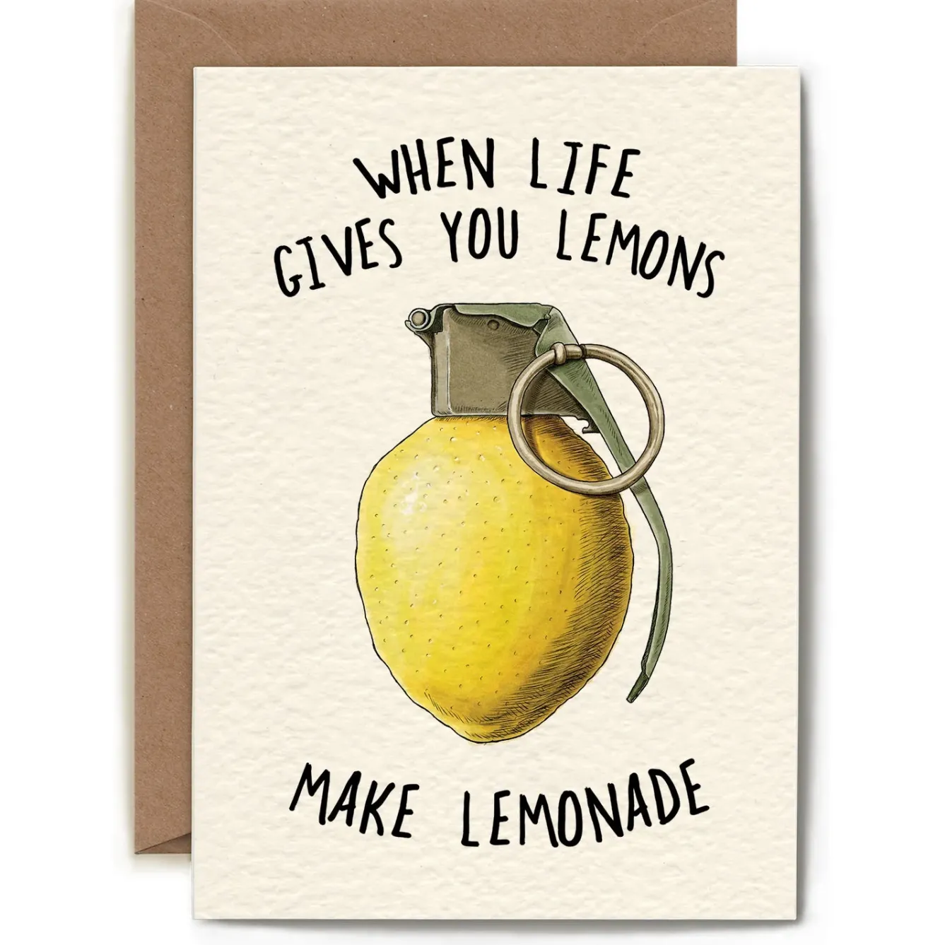Bewilderbeest When Life Gives You Lemons Greetings Card- Greeting Cards