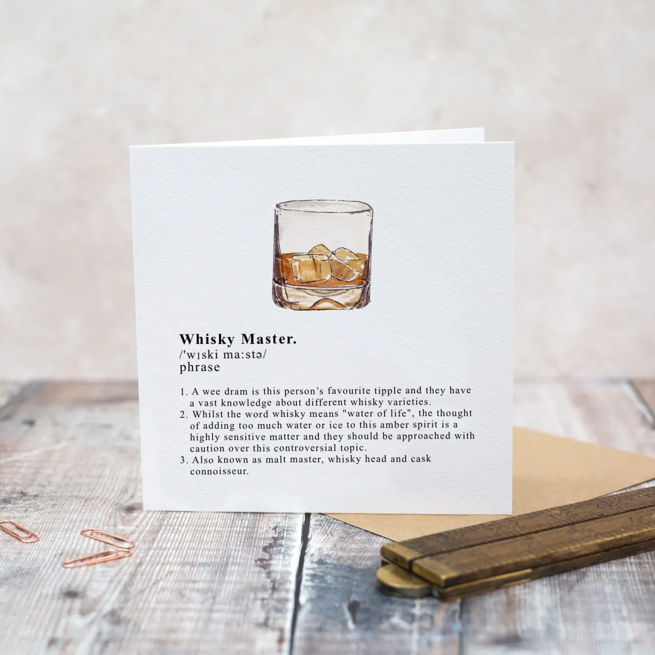 Toasted Crumpet Whiskey Master Greetings Card- Father's Day|Greeting Cards