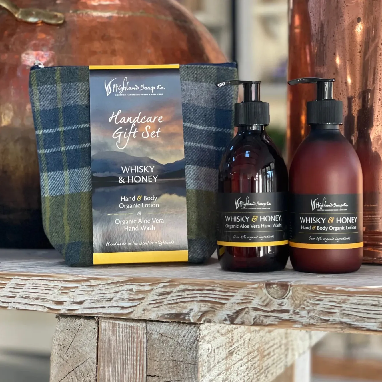 The Highland Soap Company Whisky & Honey Hand Care Gift Set- Father's Day|Soaps & Lotions