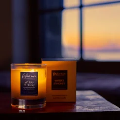 The Highland Soap Company Whisky & Honey Natural Soy Wax Candle- Home Fragrance