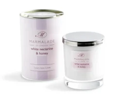Marmalade of London White Nectarine & Honey Glass Candle- Home Fragrance