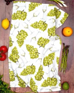 Corinne Alexander White Wine Tea Towel by- Tea|Tea Towels