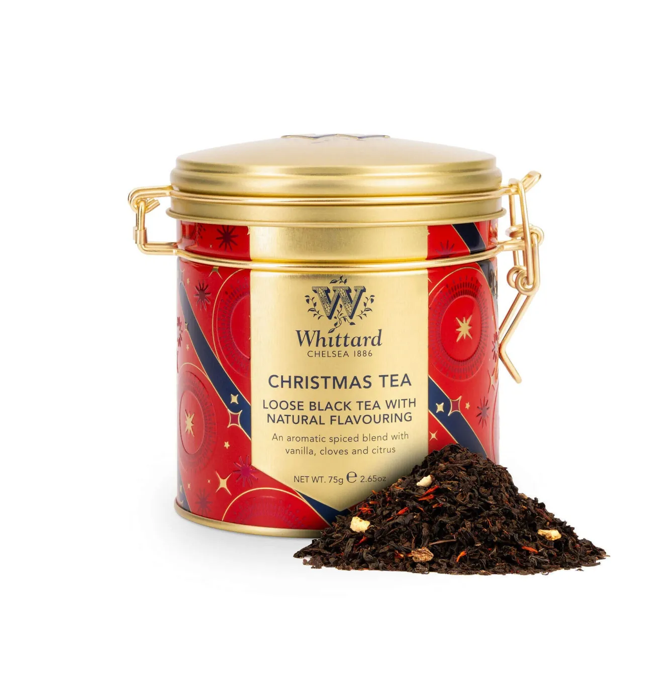 Whittard of Chelsea Whittard Christmas Tea Clip Top Caddy- Holiday Treats