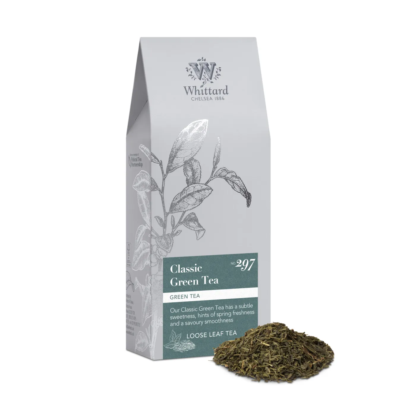 Whittard of Chelsea Whittard Classic Green Loose Tea Silver Pouch- Tea