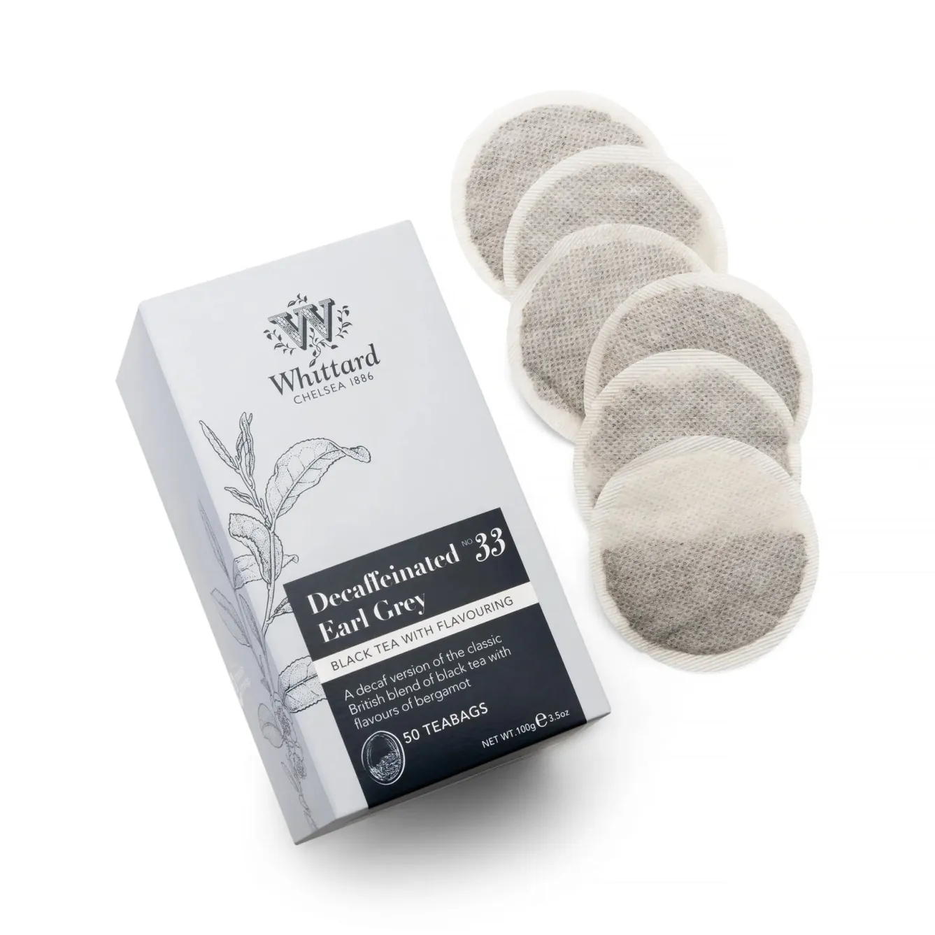 Whittard of Chelsea Whittard Decaf Earl Grey 50 Traditional Teabags- Tea