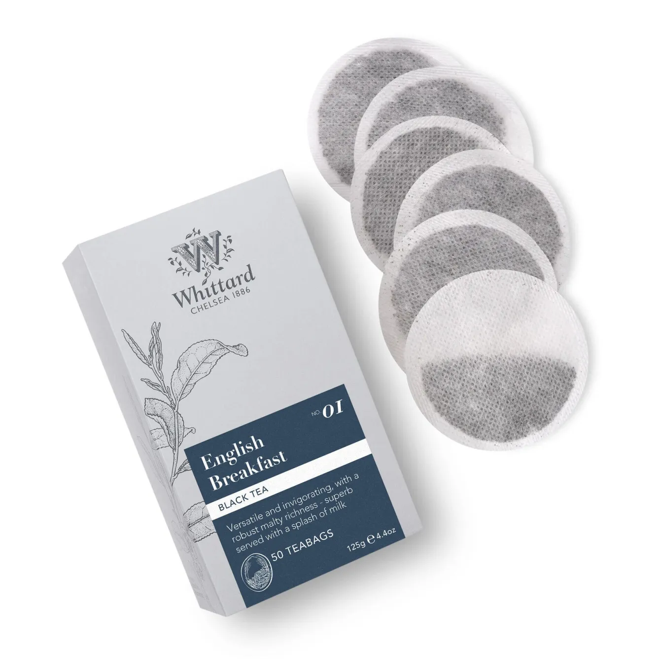 Whittard of Chelsea Whittard English Breakfast 50 Traditional Teabags Plastic Free- Tea