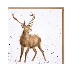 Wrendale Designs 'Wild at Heart' Stag Blank Greetings Card- Greeting Cards