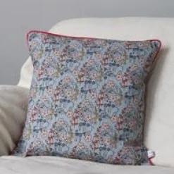 Poppy Treffry Wild Flower Piped Cushion- Pillows & Throws