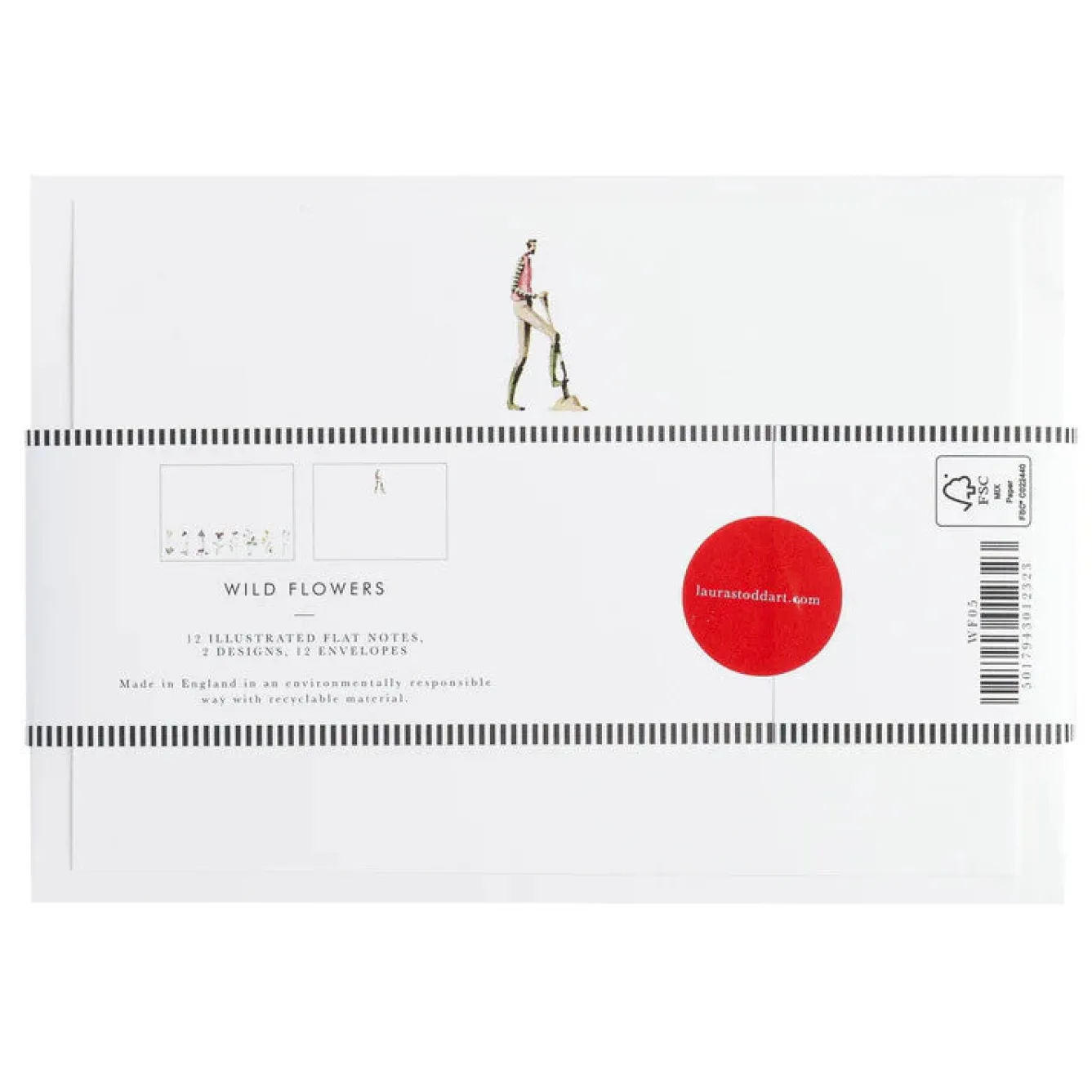 Laura Stoddart Wildflowers Flat Notes Set- Stationery