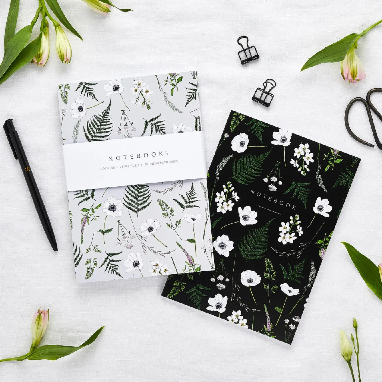 Catherine Lewis Wild Meadow - Set of 2 A5 Notebooks- Stationery